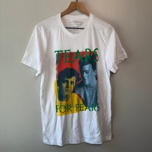 Tears for Fears Men's 2022 Concert Tour Photo T-shirt White Size Medium